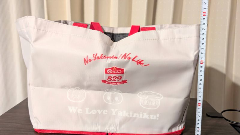 焼肉キングの保冷バッグ(高さ)